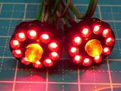 SU-LED-01用 ガトリング ブレーキランプ(ウインカー付) 大径 約16Φ [SU-LED-OP14]