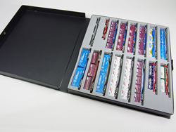 コンテナ積載状態 コキ車16両用車両ケース(ブラック/ライトグレーウレタン) [YP-710]