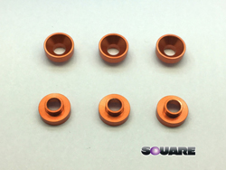 アルミボス付皿ワッシャー(オレンジ) 6個入 [SXG-119]