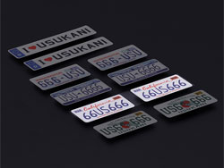 3Dナンバープレートステッカー California 66US666 2枚入 [US88156]