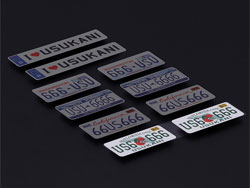 3Dナンバープレートステッカー MYFLORIDA.COM US6666 2枚入 [US88157]