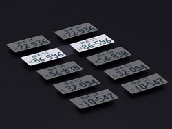 3Dナンバープレートステッカー 栃木55 は 86-596 2枚入 [US88159]