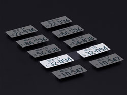 3Dナンバープレートステッカー 栃木55 し 32-094 2枚入 [US88161]