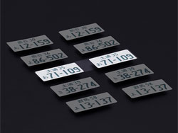 3Dナンバープレートステッカー 土浦35 お 71-109 2枚入 [US88170]