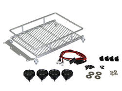 ルーフライト・ラウンドタイプ 銀ネット 白LED [LED-18ROU-SN-W]