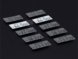 3Dナンバープレートステッカー 熊谷36 よ 86-502 2枚入 [US88169]