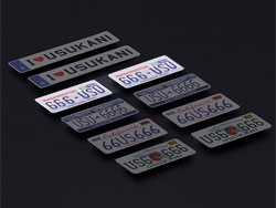 3Dナンバープレートステッカー WASHINGTON 666-USU 2枚入 [US88154]