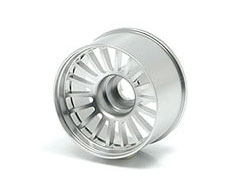 アルミ18本フィンタイプホイール(ワイド)(オフセット0)(シルバー)(京商 MINI-Z MR015/02用) [WCS-100]