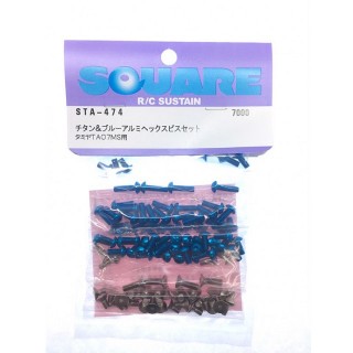 チタン&ブルーアルミヘックスビス タミヤTA07MS用 [STA-474]]