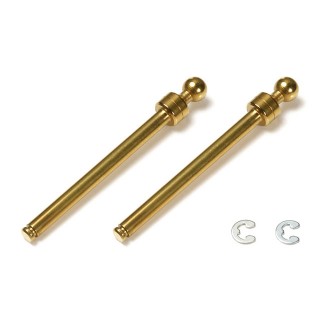 Mシャーシ フロントチタンコートボールサスシャフト(2本) [OP-1583]]