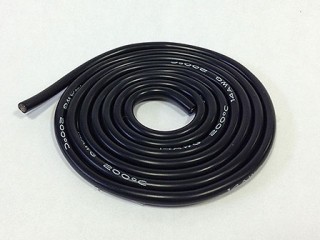 14AWG シリコンワイヤー ブラック 1m [PJ-C064]
