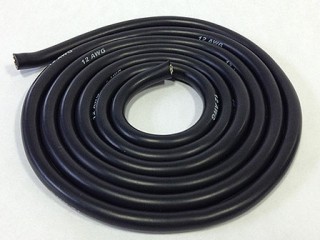 12AWG シリコンワイヤー ブラック 1m [PJ-C063]