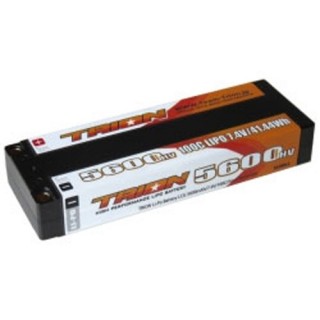TRION Li-Po Battery LCG 5600mAh/7.4V/100C/5mm Reversible [TB-5600LCG-M5]]