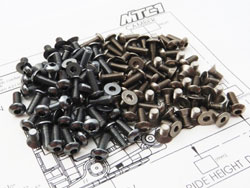 HIRO SEIKO 無限 MTC1 チタン&アルミヘックススクリューセット(S-Black) [HS-48183]