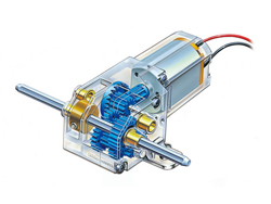 ミニモーター標準ギヤボックス(8速) [70188]