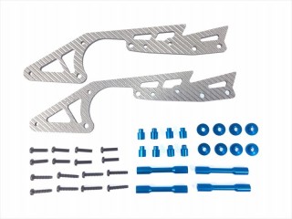 シルバーカーボンロングサブシャーシ(ブルー)(タミヤ ワイルドウイリー2用) [SWR-11B]