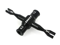 SP デュアル・ターンバックルレンチ(3mm/4mm) ボールエンドワイダー付(BK) [EG-3723V2-U-BK]