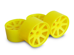 WGT用フロント・ホイール(蛍光イエロー):4個入 [KD25Y]