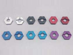 アルミ薄型クリップ六角ハブ(3mm) パープル [TP-41P]