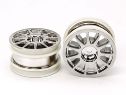 Ｍシャーシ 11本スポークホイール(クロームメッキ) 2本 [OP-1824]