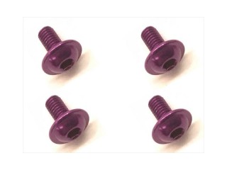アルミフランジビス 3×6(パープル) 4本入 [FAW-306P]