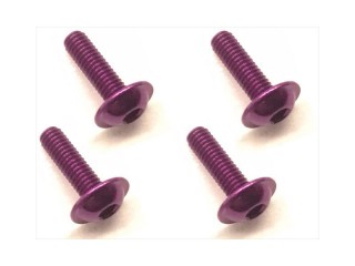 アルミフランジビス 3×10(パープル) 4本入 [FAW-310P]