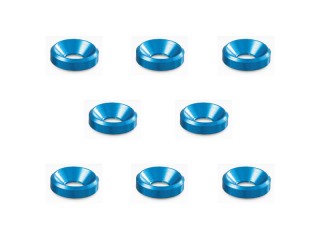 アルミＭ4皿ワッシャー タミヤブルー(8pcs) [SGE-16TB]