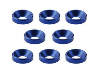 アルミ皿ワッシャー外径大 M3(ヨコモブルー) 8個入 [SGE-15BY]