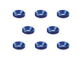 アルミＭ4皿ワッシャー ヨコモブルー(8pcs) [SGE-16BY]