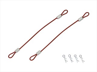 ワイヤー付ボディピン 80mm(レッド) [SGF-80R]