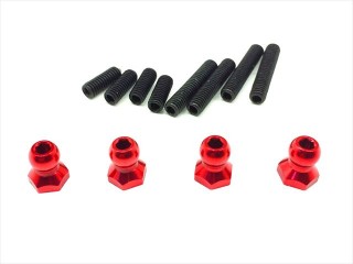 ヘックスピロボール&ステンホーロービスセット(レッド)(タミヤ汎用) [TGE-10R]