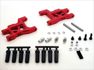 アルミリヤ用ワイドサスアーム(レッド)(タミヤ WR-02用) [SWR-31RR]