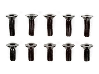 アルミ六角皿ビスセット 3×8mm/3×10mm(ブラック) [84398]