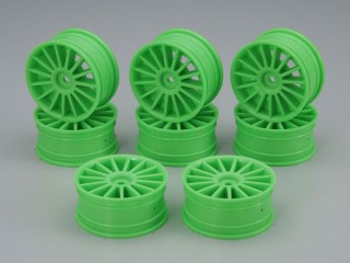 エアロ24ホイル(15本スポーク/蛍光グリーン) 8個入り [92012-8KG]