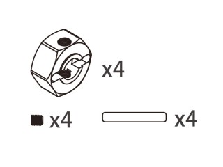 アルミ六角ハブセット [NBA213]