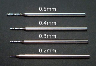 精密ドリル刃0.4mm(軸径1.0mm) [74115]