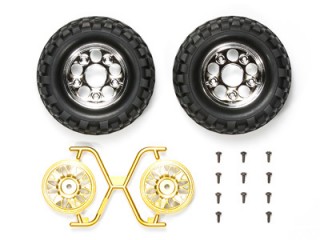 ロックブロックタイヤ&2ピースメッシュホイルホイル(CC-01) [OP-1484]