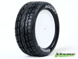 1/10 4WDフロントタイヤ(ROCKET/ソフト/2pcs/) [AV3186S]