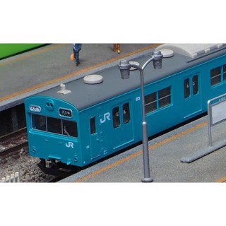 JR103系初期車 関西形B スカイブルー 4両編成動力付きトータルセット(塗装済キット) [1237T]]