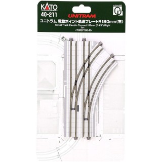 ユニトラム 電動ポイント軌道プレート R180mm(右) ＜TWEP180-R＞ [40-211]]