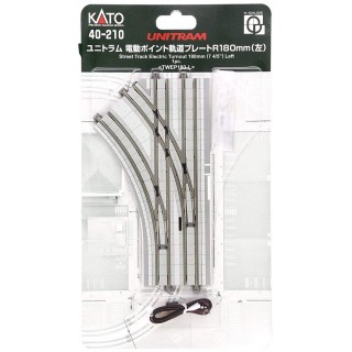 ユニトラム 電動ポイント軌道プレート R180mm(左) ＜TWEP180-L＞ [40-210]]