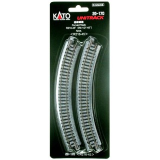 曲線線路 R216-45° ＜R246-45＞(4pcs) [20-170]]