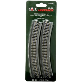単線高架曲線線路 R348-30° ＜R348-30V＞(2pcs) [20-531]]