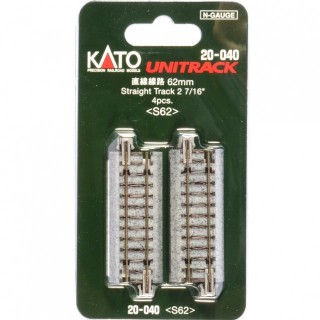 直線線路 62mm ＜S62＞(4pcs) [20-040]]