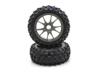 10スポークホイル接着済タイヤ(ガンメタ/KC/2入) [IFTH004GMKC]