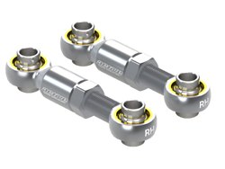 ピロボール付ショートステアリングロッド(25~30mm/シルバー) [STR257S]