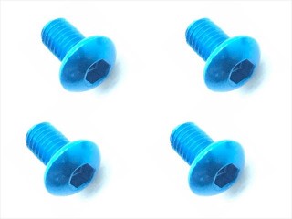 70-75ジュラルミンヘックスボタンビス 3×5(タミヤブルー) 4本入 [NAR-305TB]
