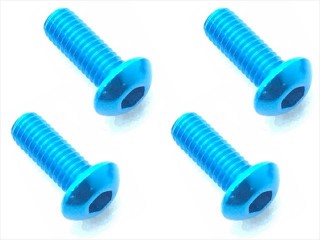 70-75ジュラルミンヘックスボタンビス 3×8(タミヤブルー) 4本入 [NAR-308TB]