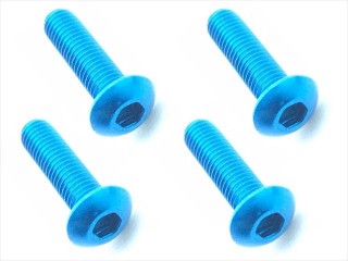 70-75ジュラルミンヘックスボタンビス 3×12(タミヤブルー) 4本入 [NAR-312TB]