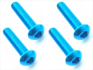 70-75ジュラルミンヘックスボタンビス 3×14(タミヤブルー) 4本入 [NAR-314TB]